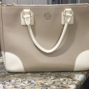 Tory Burch Robinson Double Zip Color Block Tote
